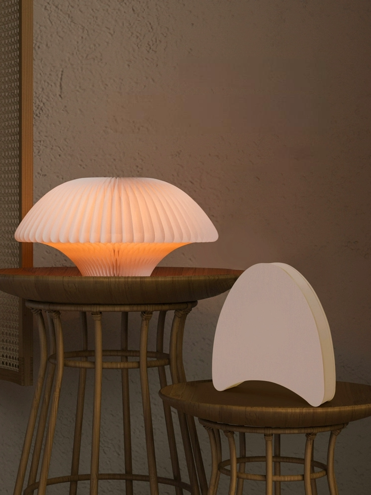 Origami Bell-Shaped Paper Bedside Lamp