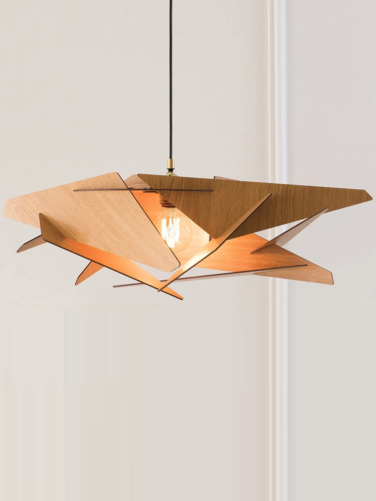 Geometric Wood Lamp