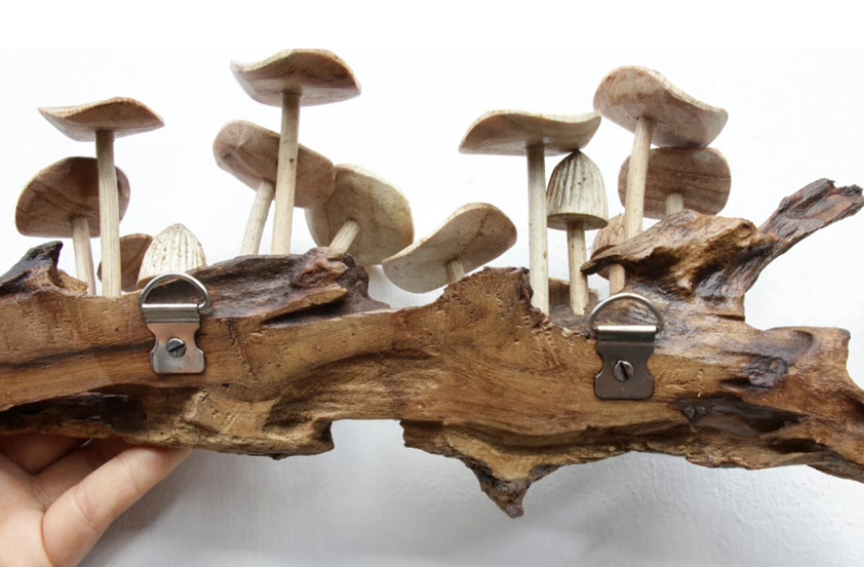 Mushroom Wall Hanging Sculpture