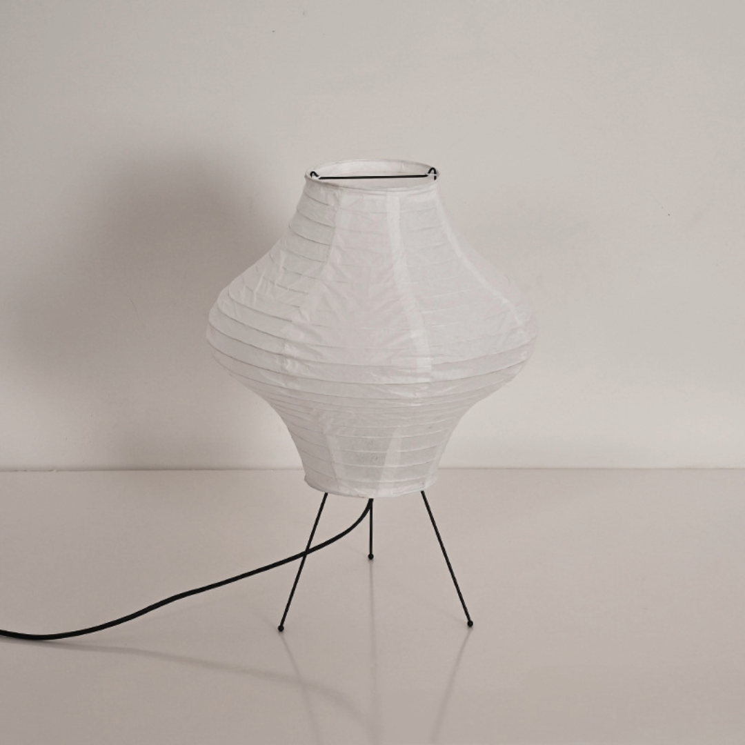 Paper Desk Lamp, Diamond Shape on tripod, sleek modern design with delicate shades, great for any room decor.