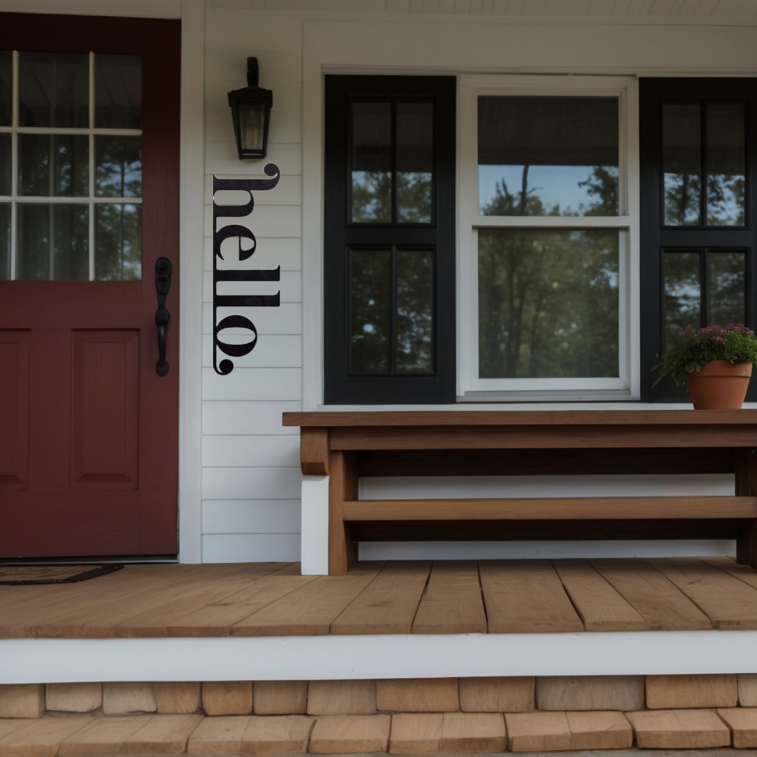 Metal Entry Door Sign