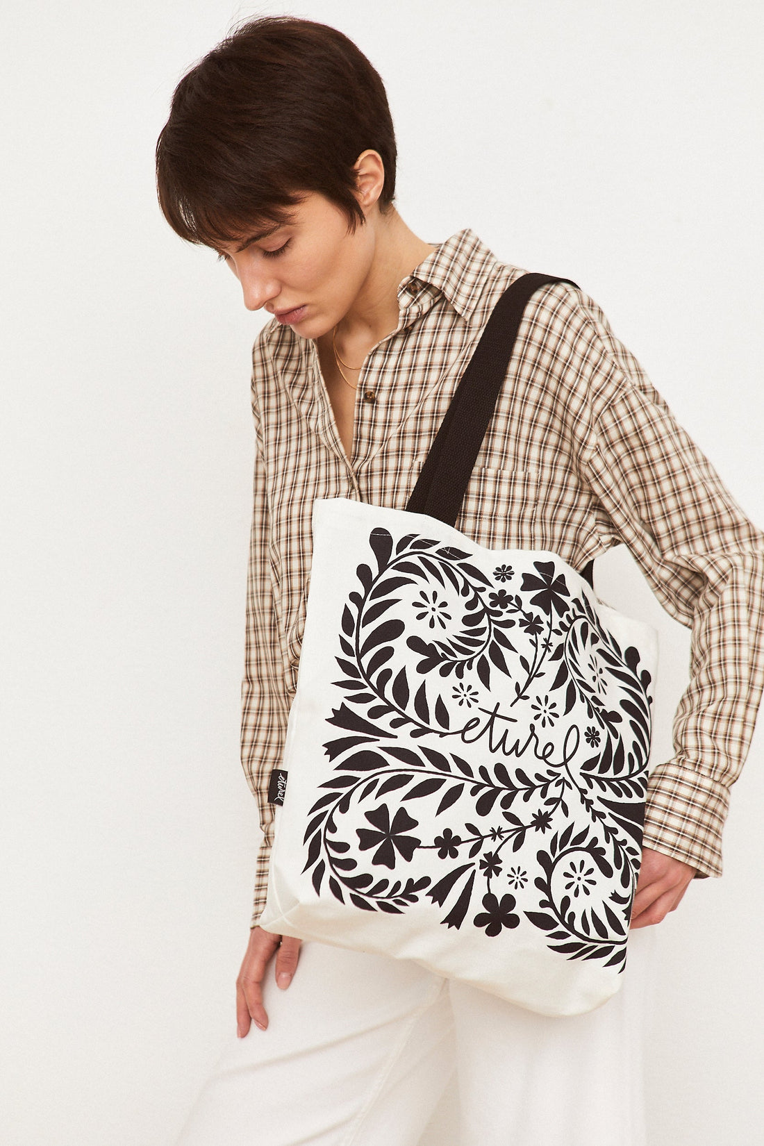 White Folklore Tote Bag