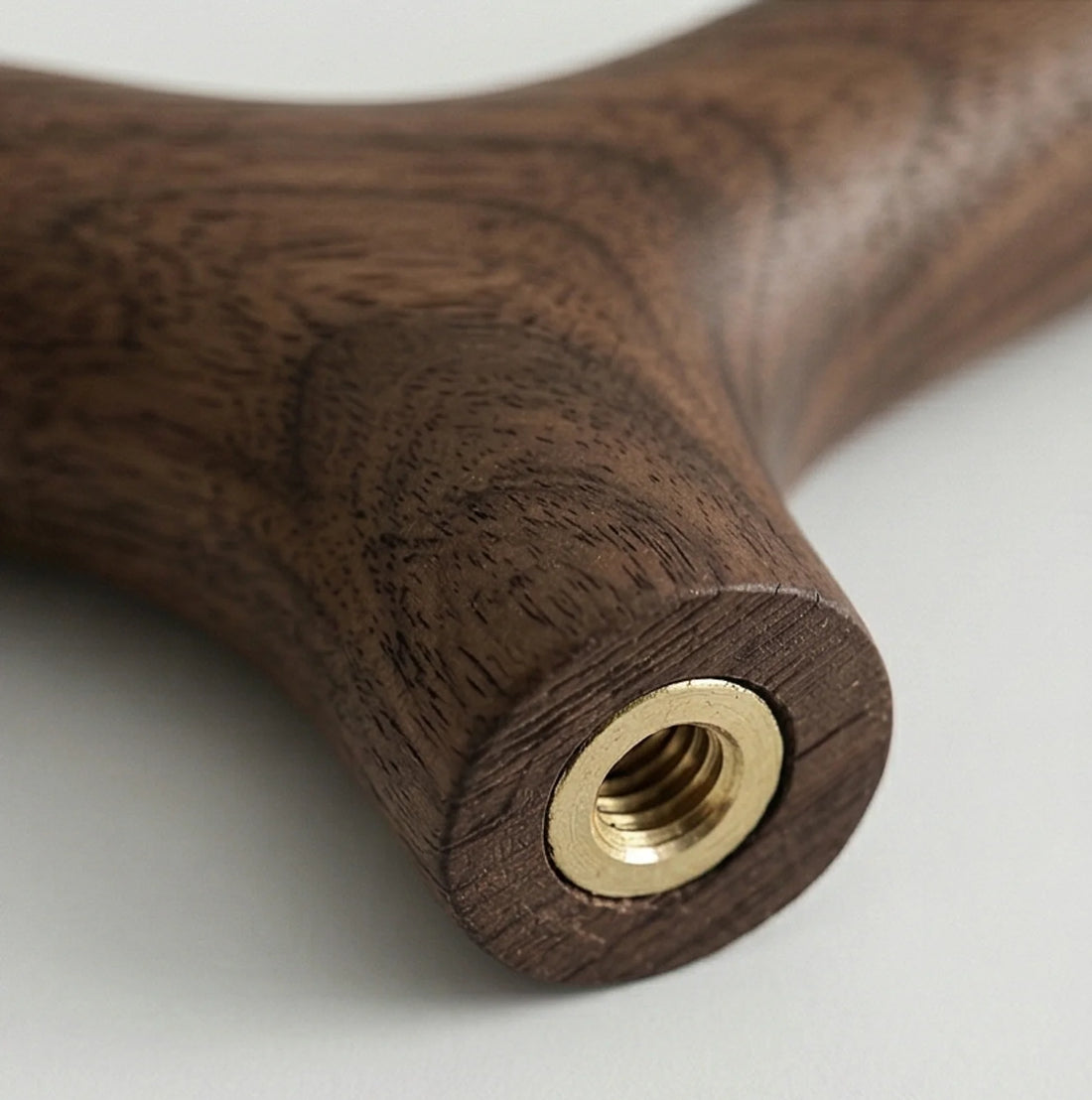 Solid Wood Branch Wall Hook - Rustic Natural Design for Clothes & Accessories — macro close-up of material texture and finish