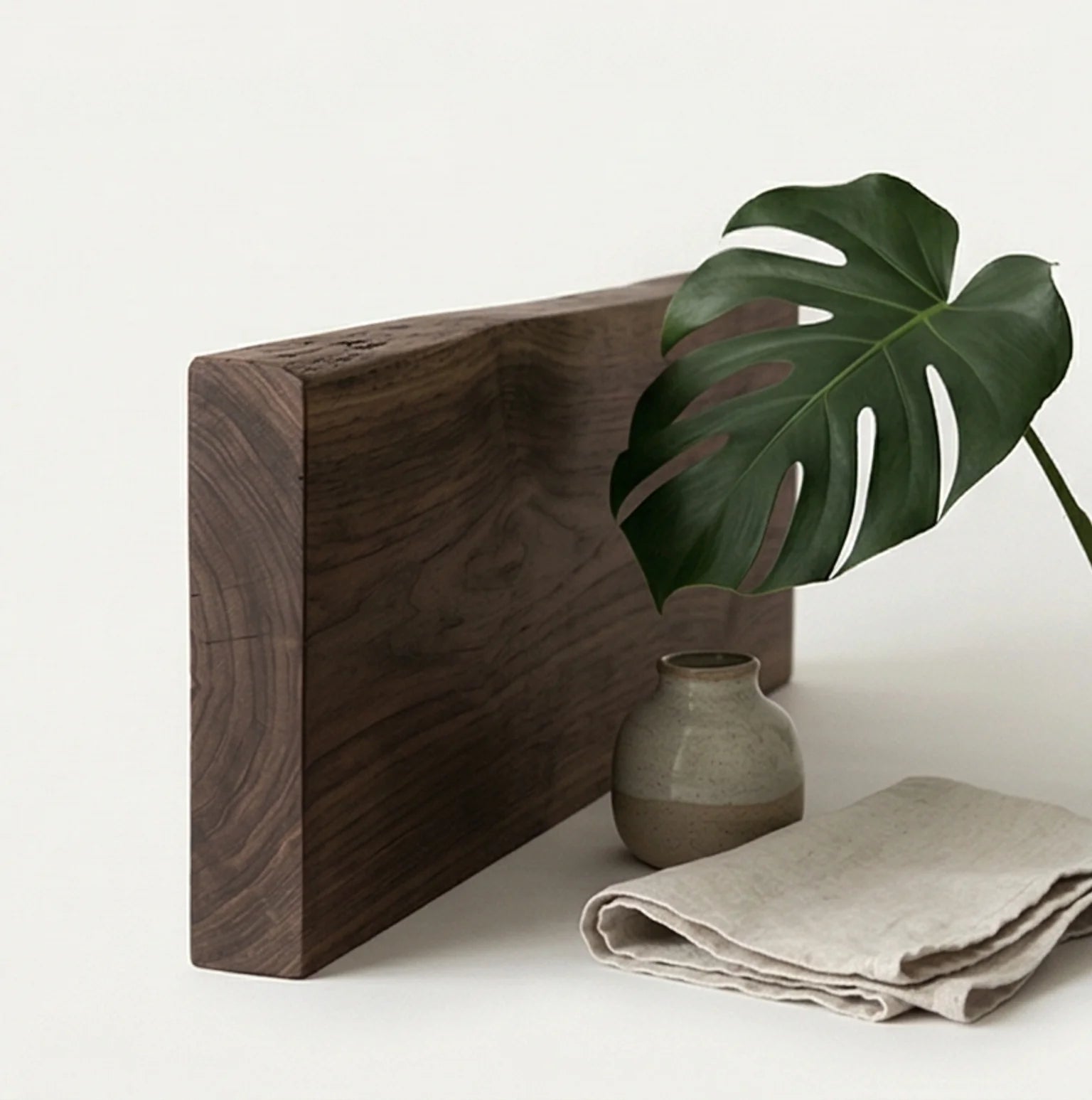 Rustic Solid Wood Floating Shelves for Home Decor — scale reference alongside natural prop