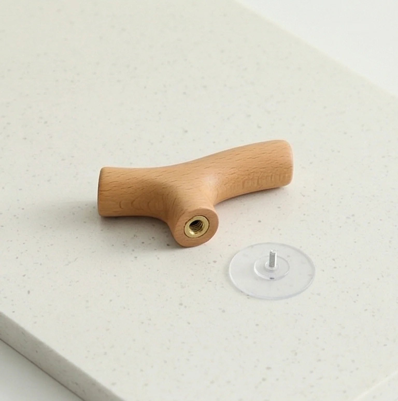 Solid Wood Branch Wall Hook - Rustic Natural Design for Clothes & Accessories — studio warm-white background product shot
