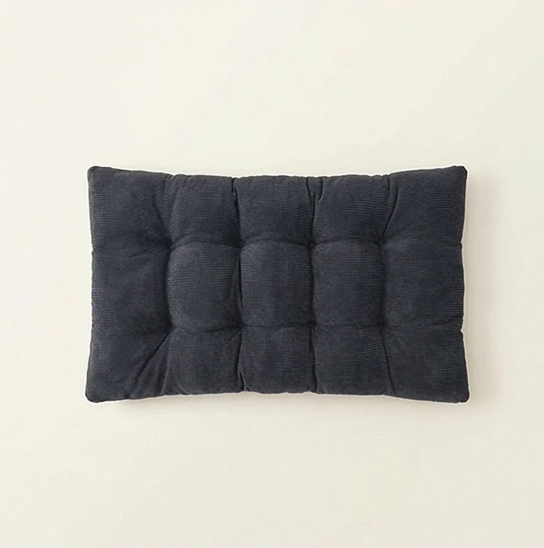 Corduroy Tufted Floor Cushion with Anti-Slip Bottom — studio warm-white background product shot