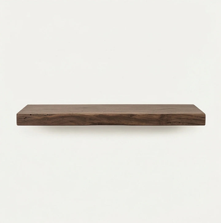 Rustic Solid Wood Floating Shelves for Home Decor — studio warm-white background product shot