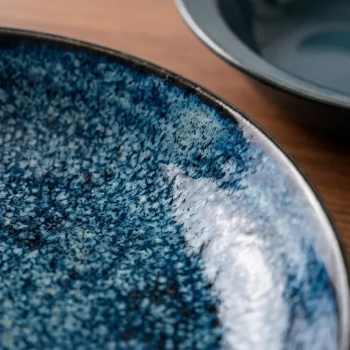Close-up macro detail of ceramic glaze texture