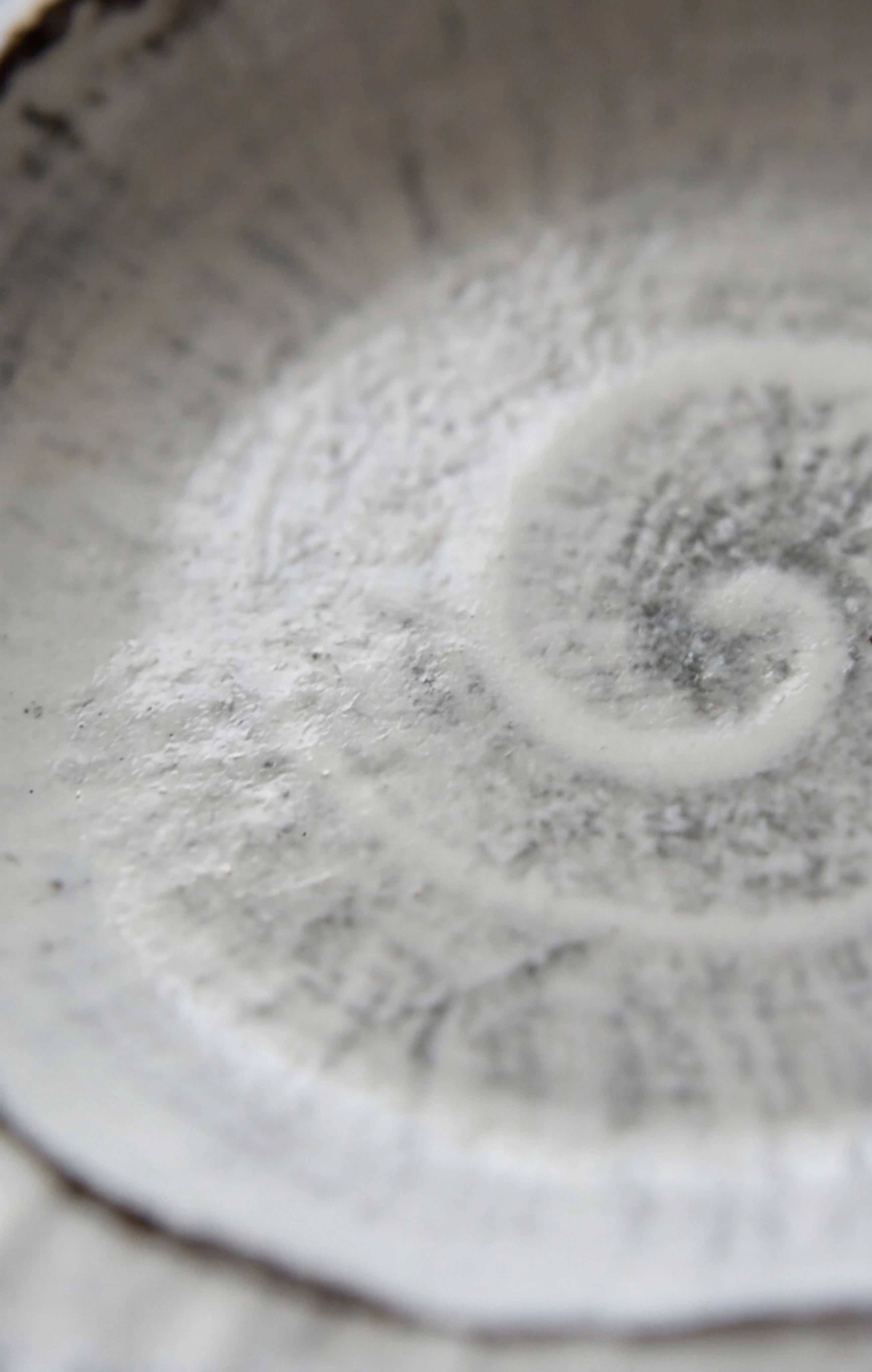 Handmade Irregular Ceramic Plate | Japanese Style Rustic Pottery Dish (19x18cm) — macro close-up showing the unique drip glaze and texture