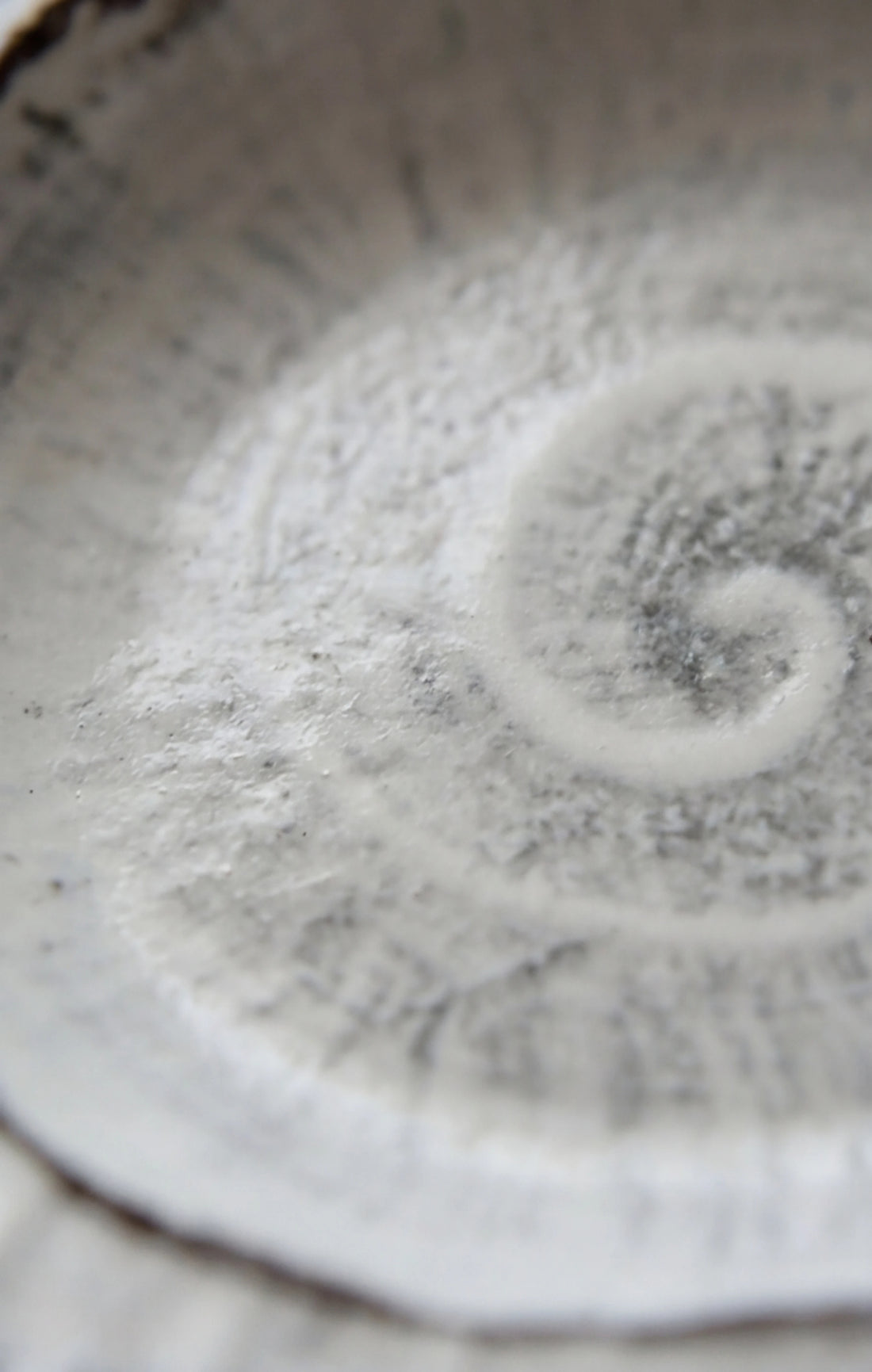 Handmade Irregular Ceramic Plate | Japanese Style Rustic Pottery Dish (19x18cm) — macro close-up showing the unique drip glaze and texture