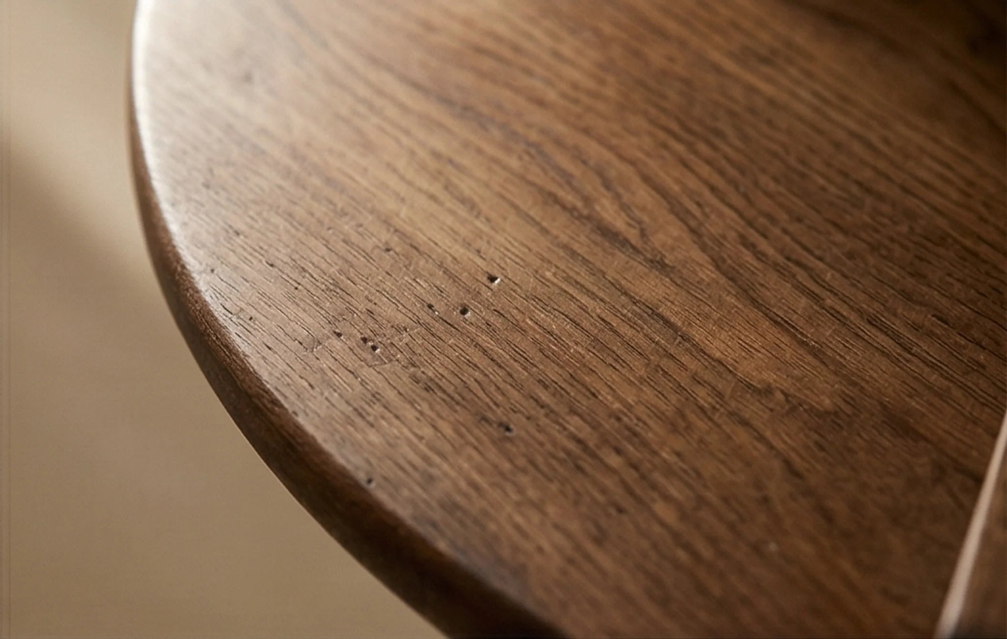 Solid Wood Corner Wall Shelf for Kitchen, Living Room, and Study — macro close-up showing fine texture and glaze detail