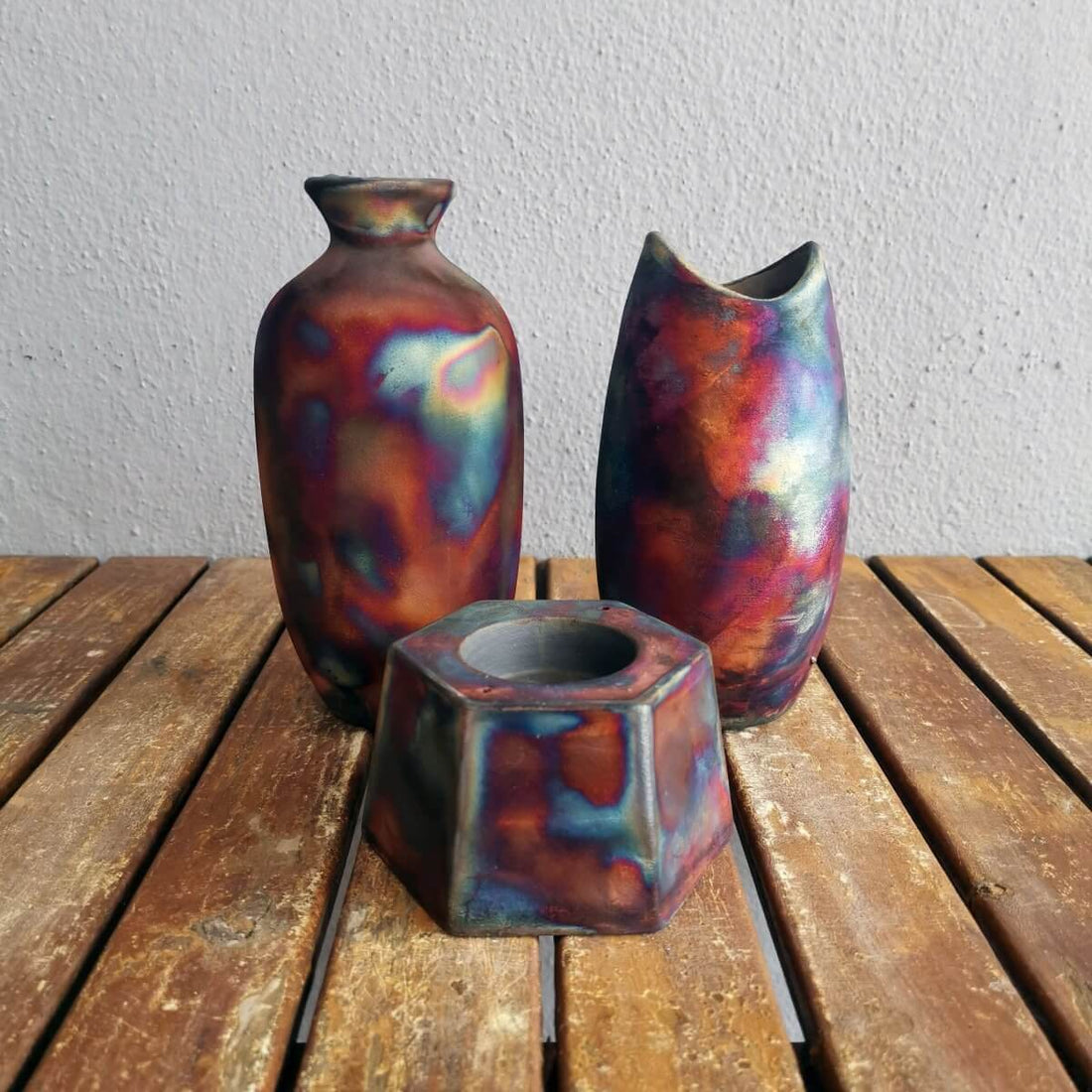 Raku Pottery Birthday Gift Set - Keihatsu, Koi, Koban by RAAQUU