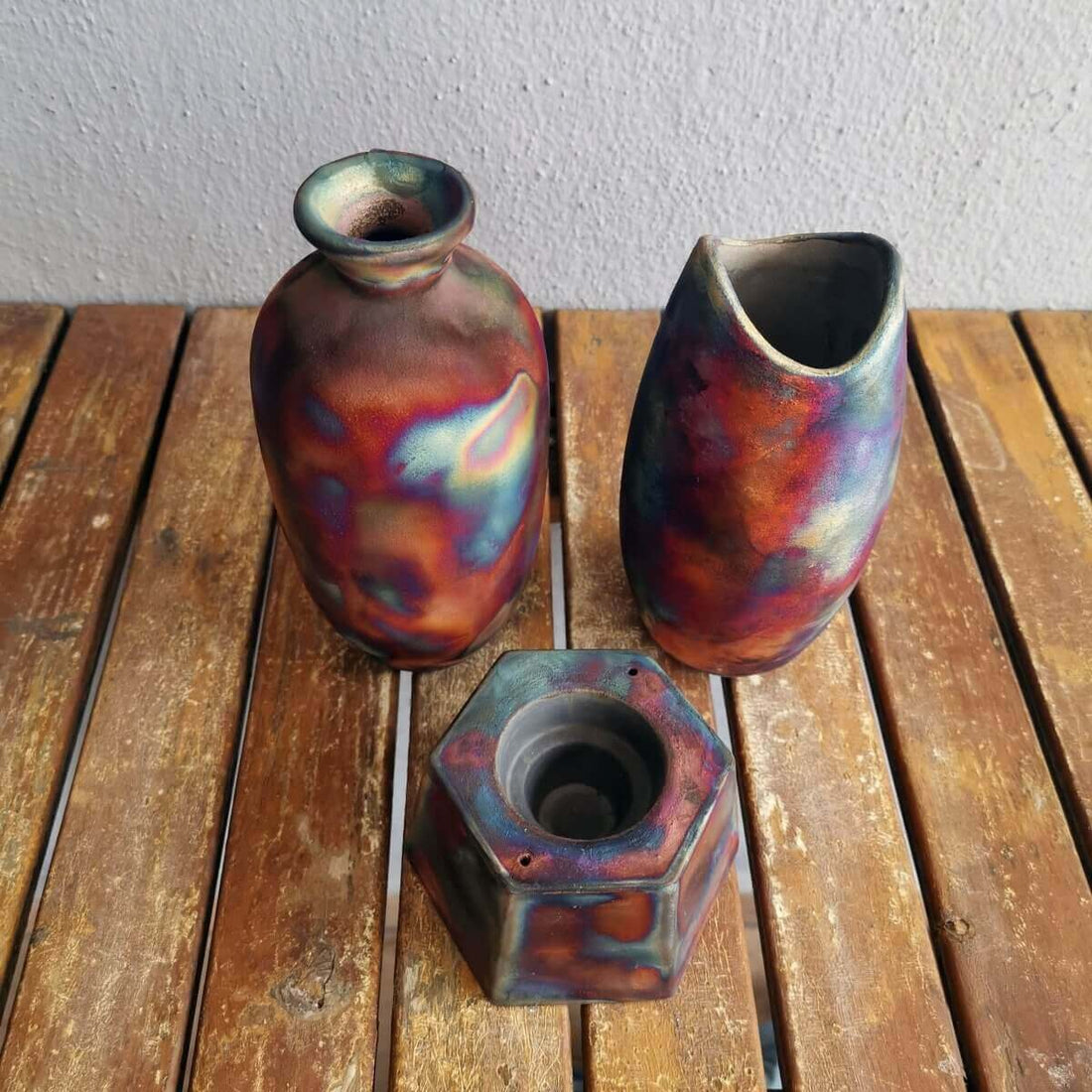 Raku Pottery Birthday Gift Set - Keihatsu, Koi, Koban by RAAQUU