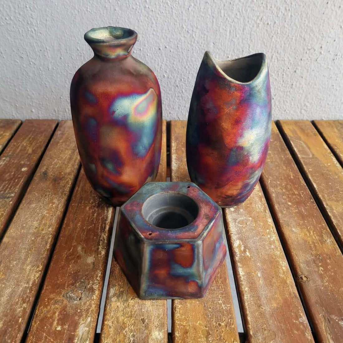 Raku Pottery Birthday Gift Set - Keihatsu, Koi, Koban by RAAQUU