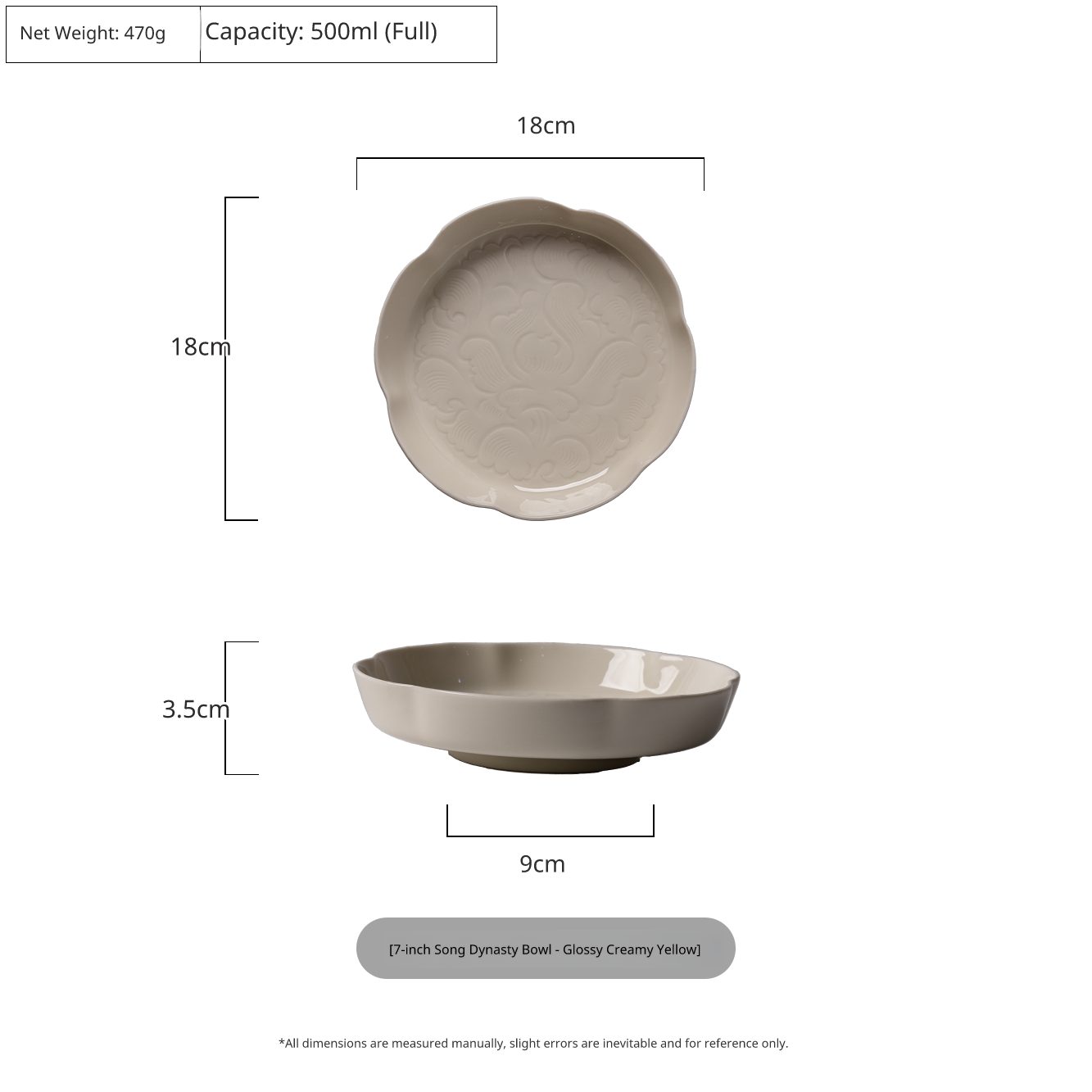 7-inch Song Dynasty style ceramic rice bowl, light grayish-brown matte glaze.