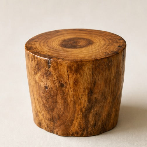 Solid camphor wood tree stump stool and side table