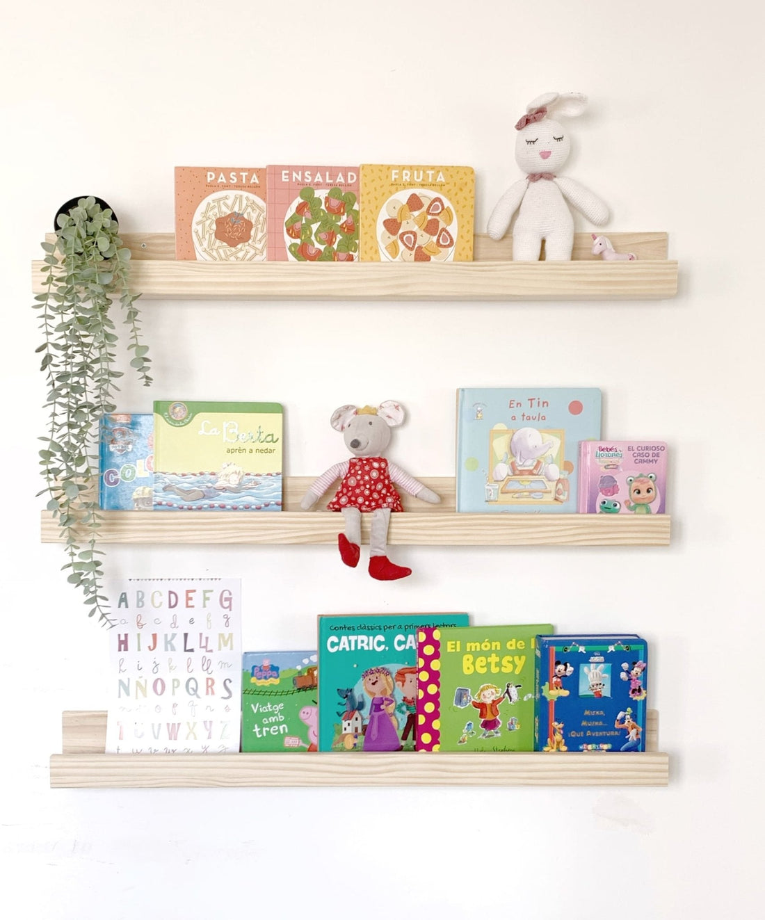 Smooth Solid Wood Floating Shelves