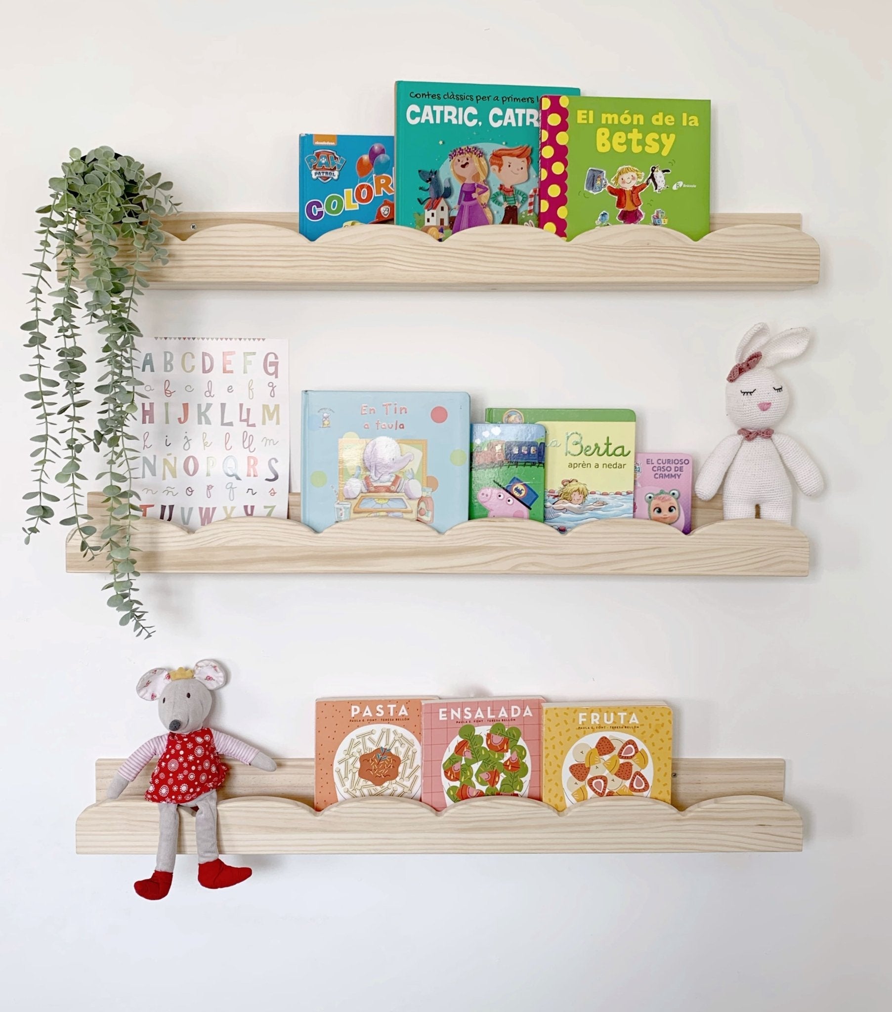 Solid Wood Cloud Floating Shelves
