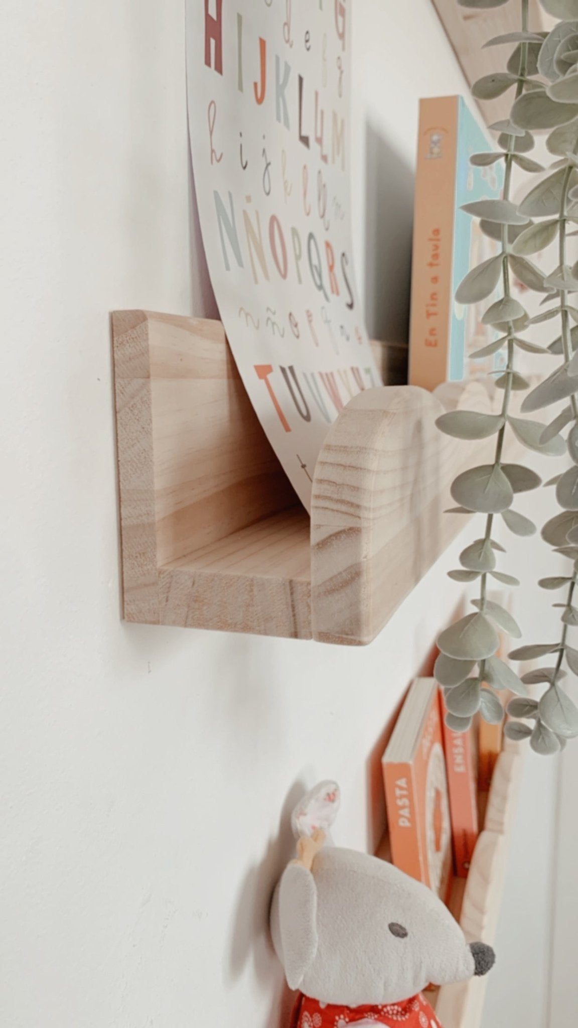 Solid Wood Cloud Floating Shelves