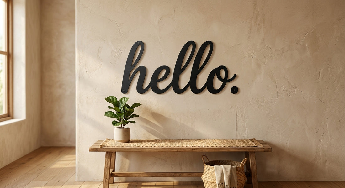 Metal Entry Door Sign