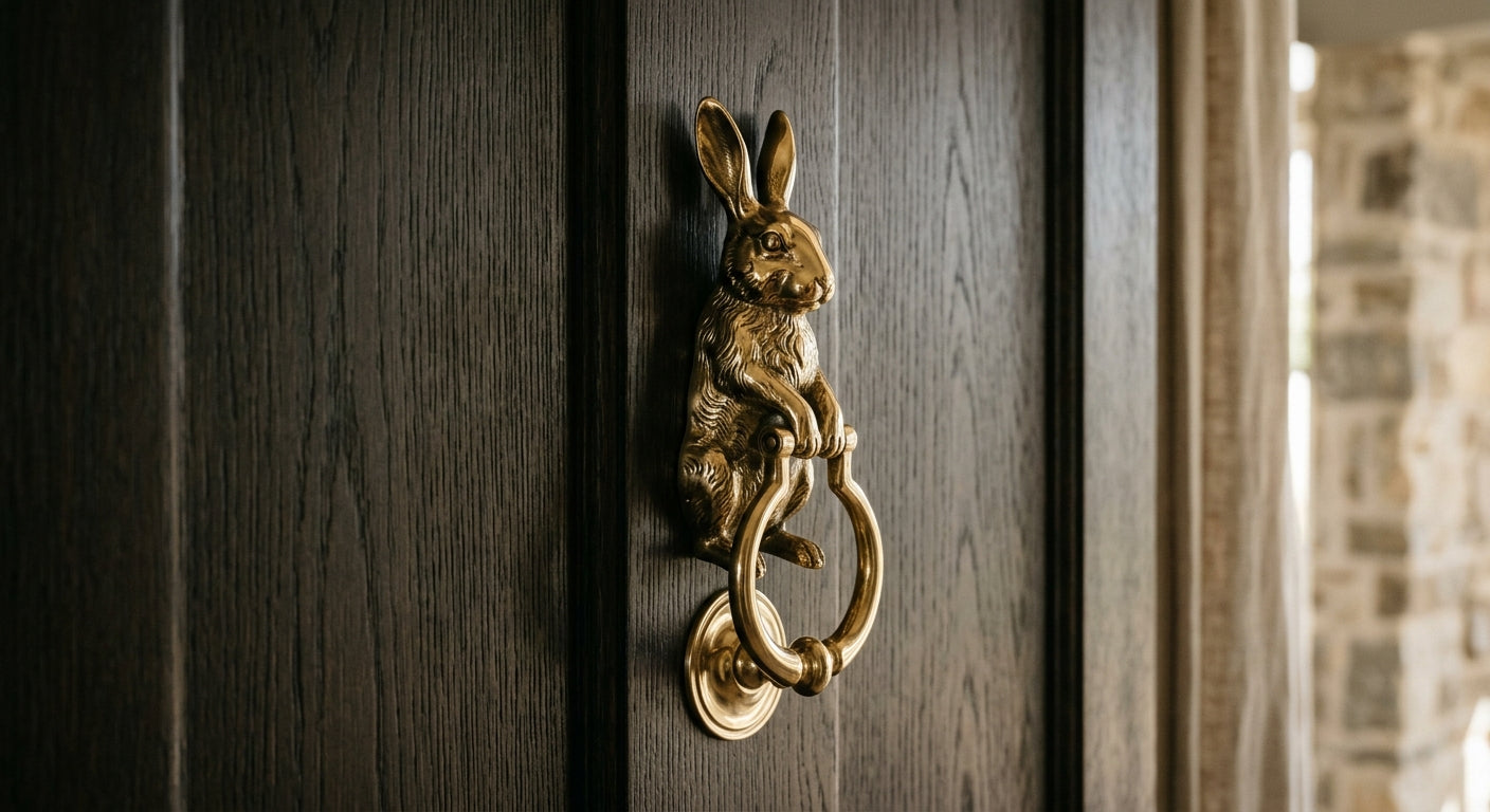 Rabbit Brass Door Knocker
