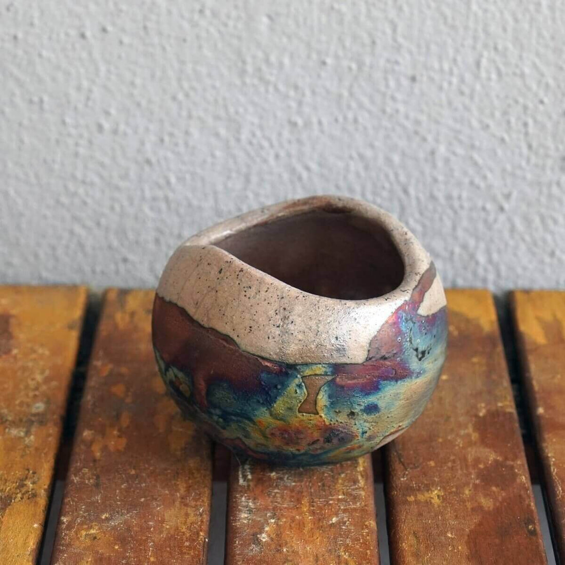 Hikari Ceramic Raku Pottery Vase by RAAQUU