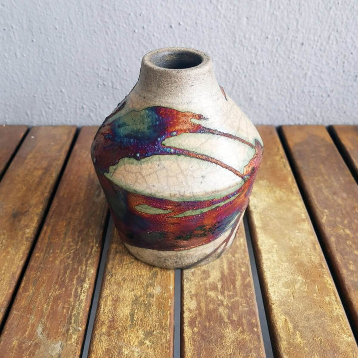 Inaka Ceramic Raku Pottery Vase by RAAQUU