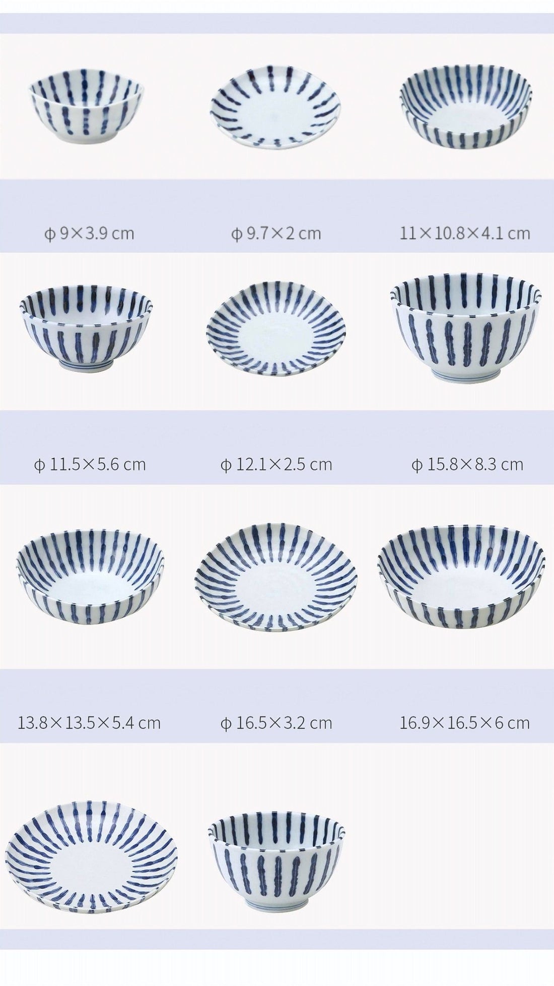 Blue and White Plates, Made In Japan