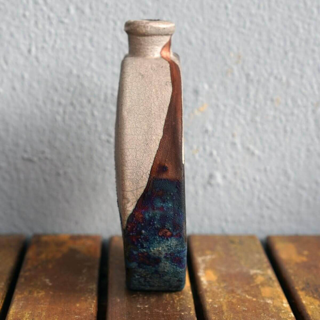 Kumo Ceramic Raku Pottery Vase by RAAQUU