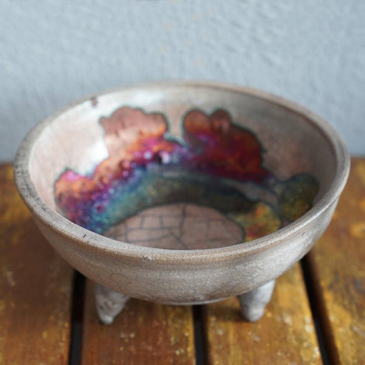 Mizu Ceramic Raku Pottery Bowl by RAAQUU