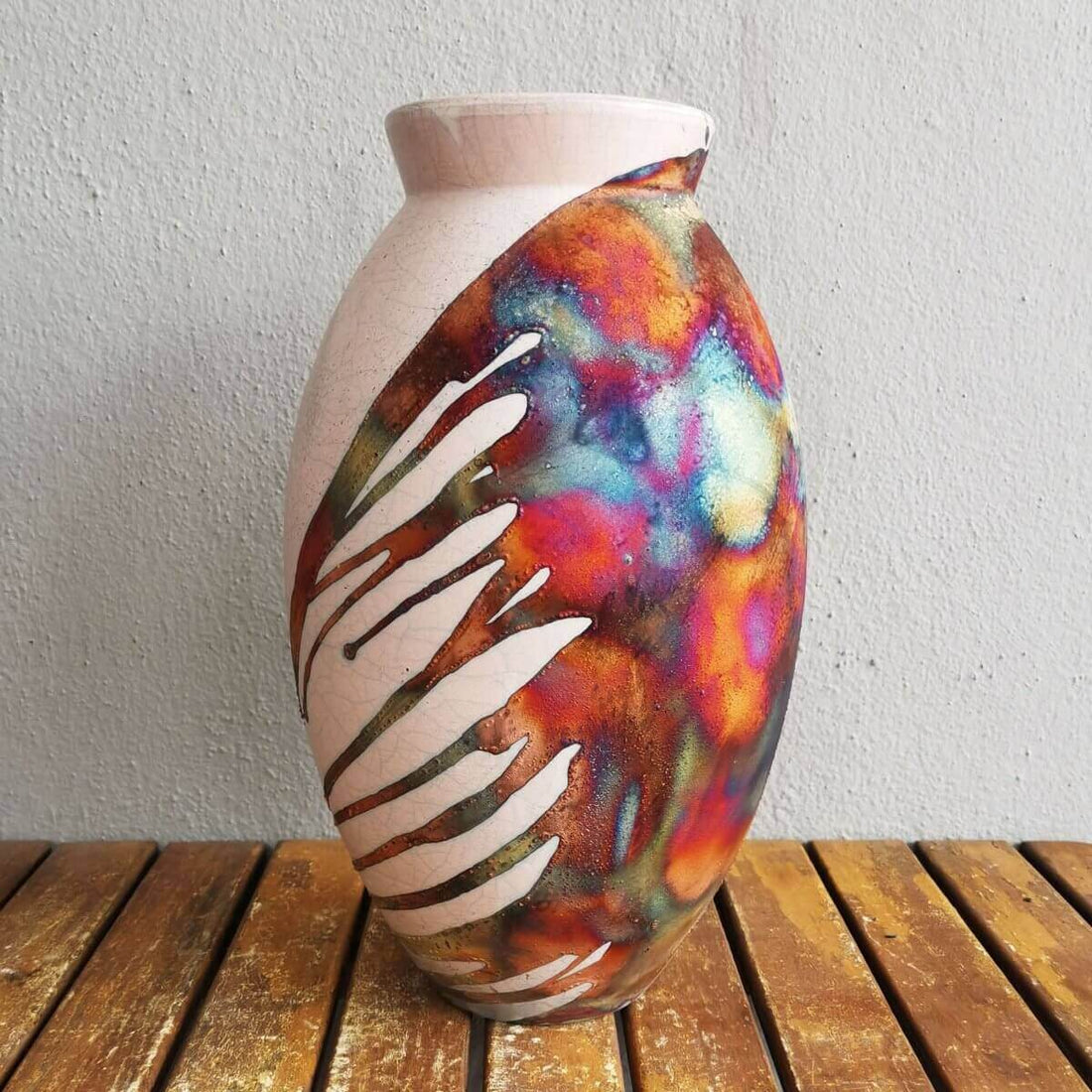 Pre-Order RAAQUU Art Series Ceramic Vase in 2 shapes and 5 finishes - Raku Pottery by RAAQUU