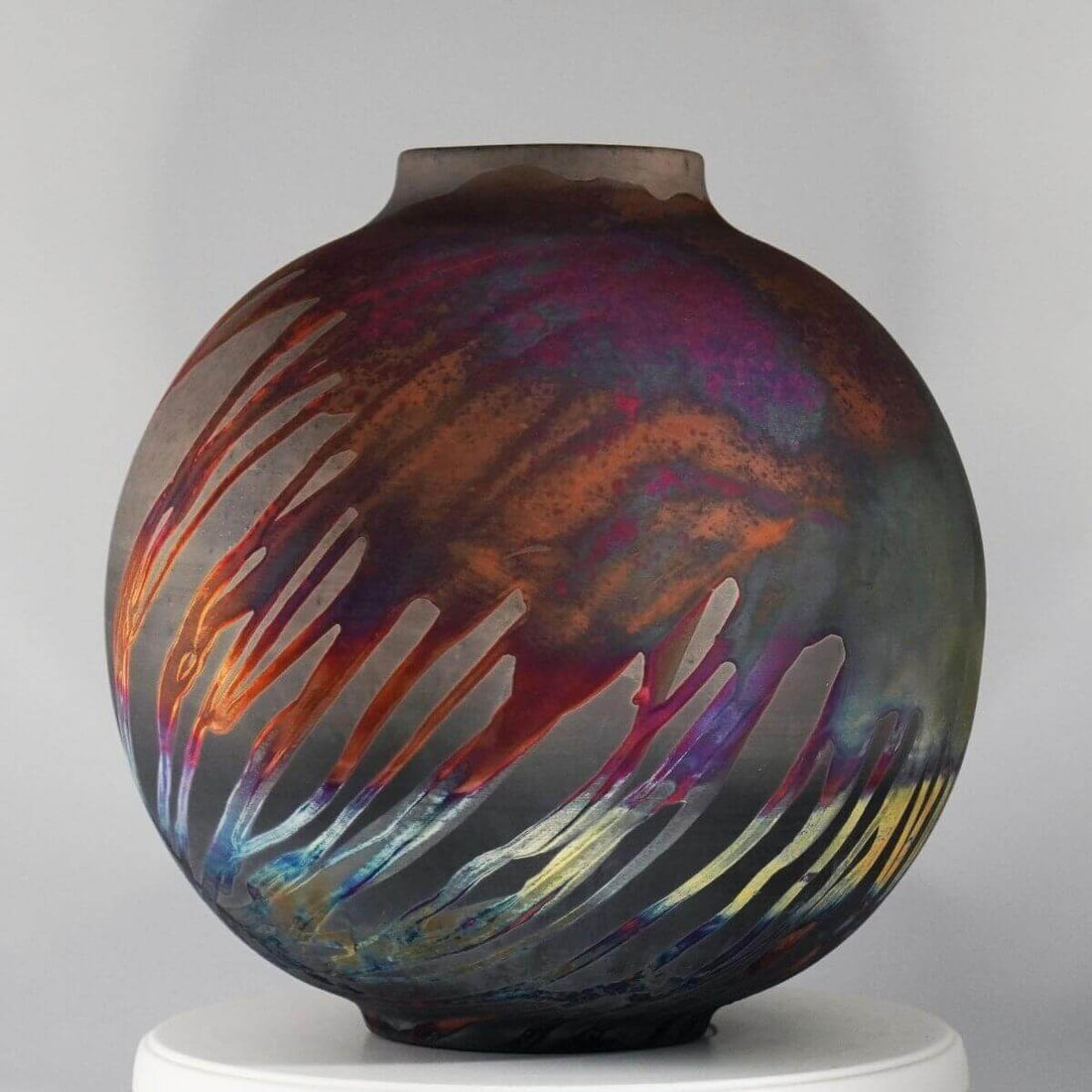 Pre-Order RAAQUU Art Series Ceramic Vase in 2 shapes and 5 finishes - Raku Pottery by RAAQUU