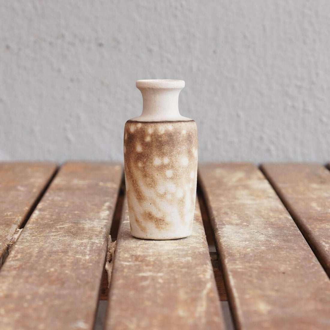 RAAQUU Hana Mini Ceramic Vase 3.5" Raku Fired Pottery Gift by RAAQUU