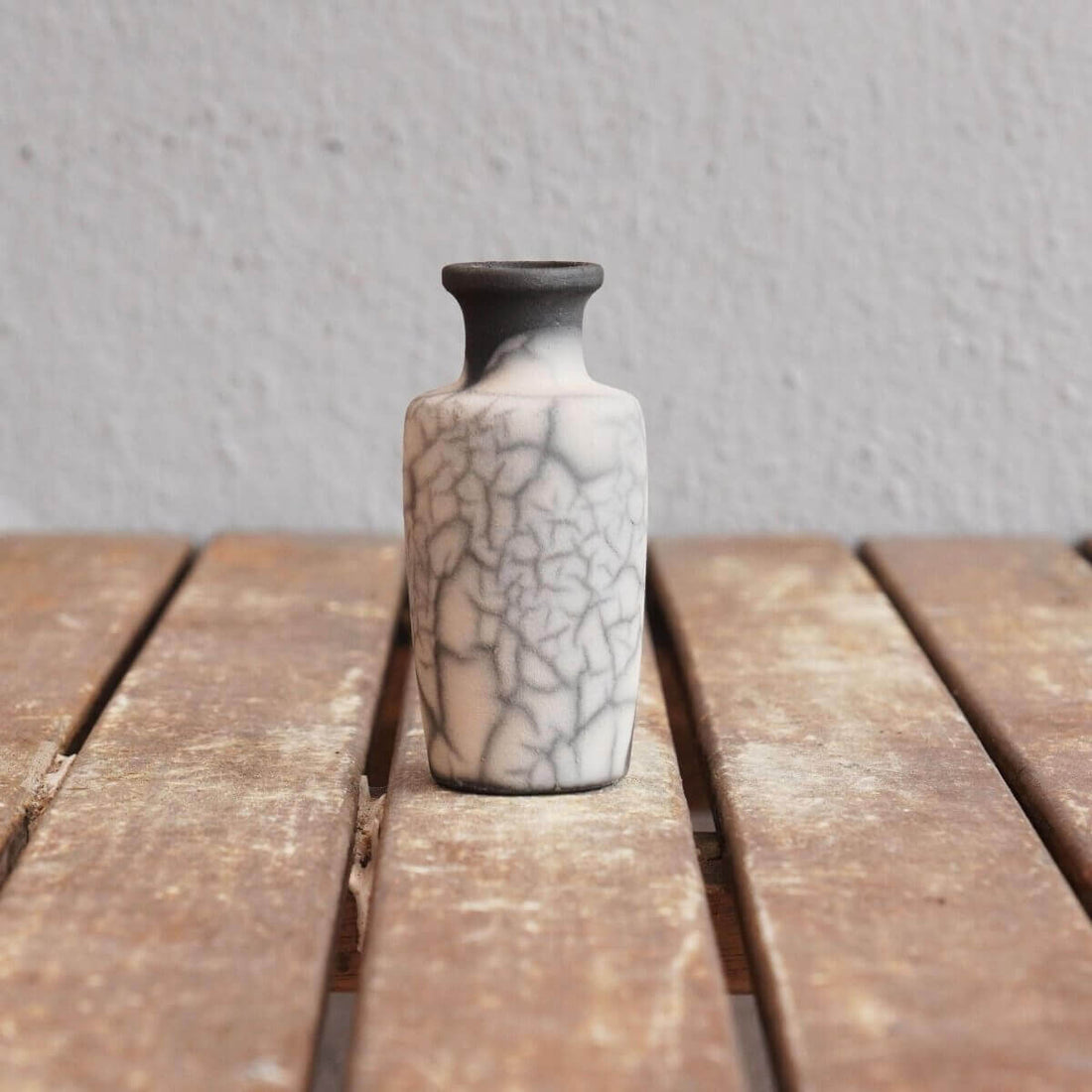 RAAQUU Hana Mini Ceramic Vase 3.5" Raku Fired Pottery Gift by RAAQUU