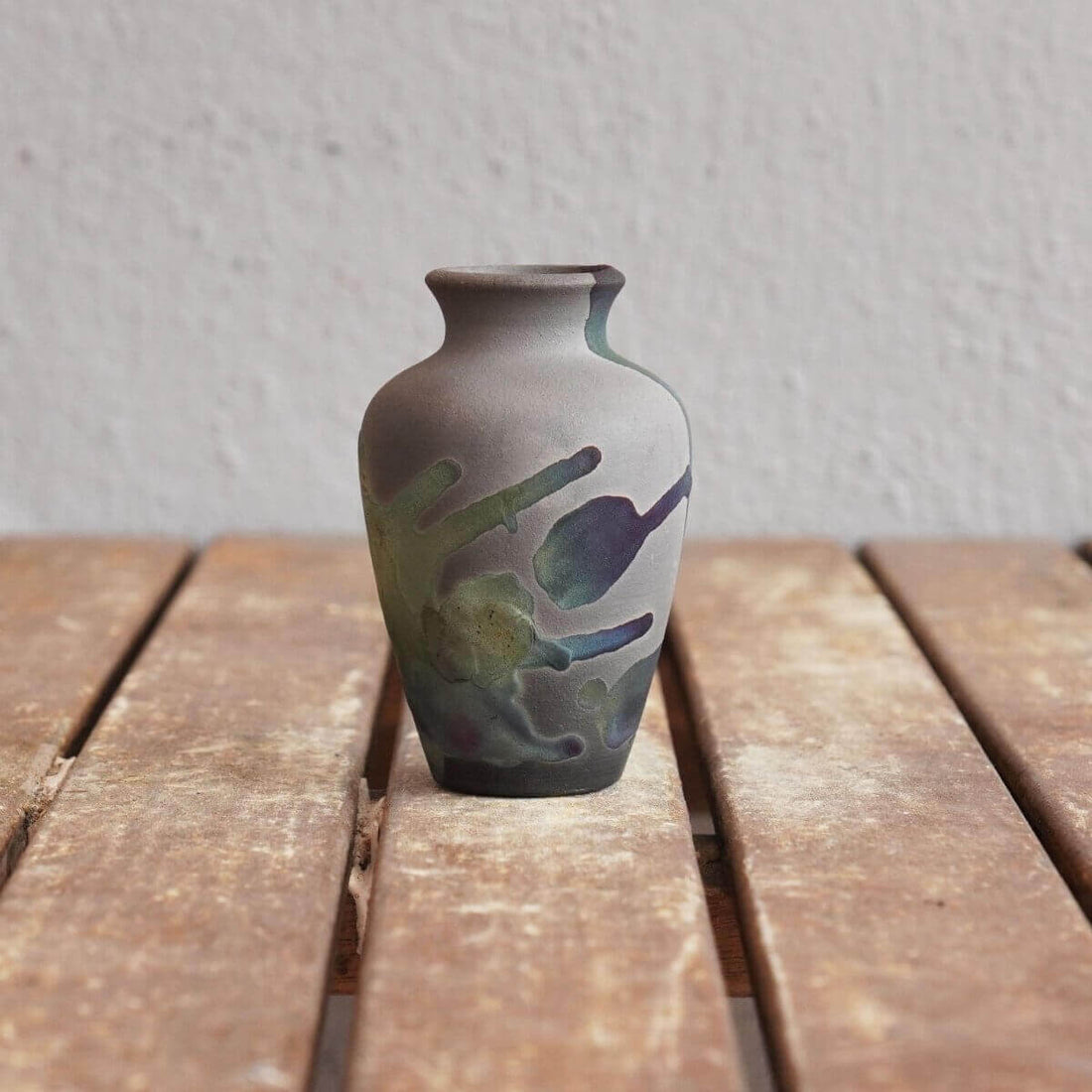 RAAQUU Hana Mini Ceramic Vase 3.5" Raku Fired Pottery Gift by RAAQUU