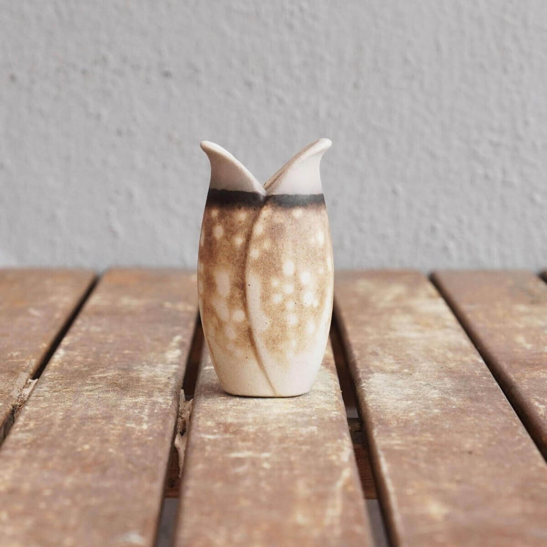 RAAQUU Hana Mini Ceramic Vase 3.5" Raku Fired Pottery Gift by RAAQUU