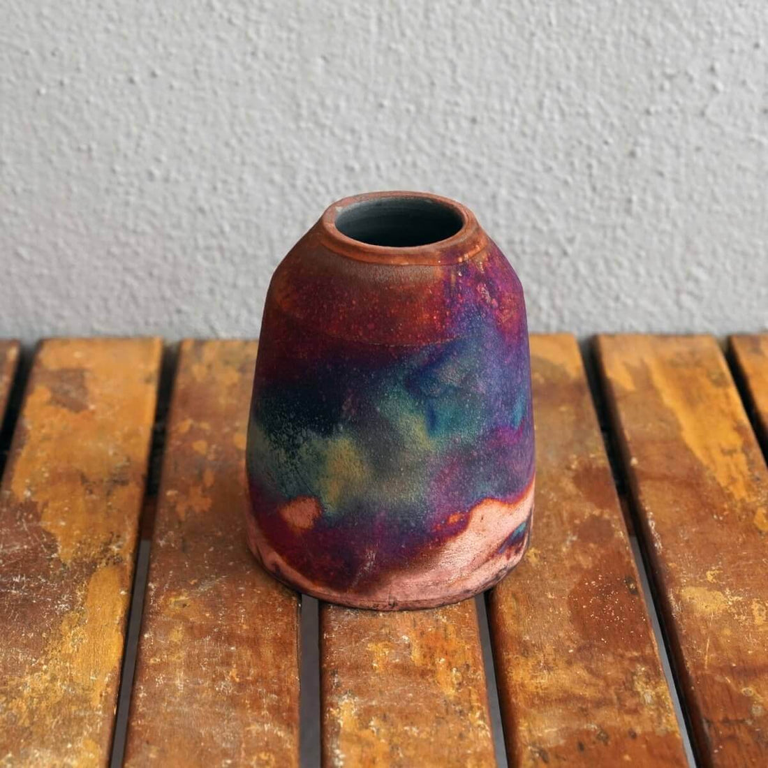 Suzu Ceramic Raku Pottery Vase by RAAQUU