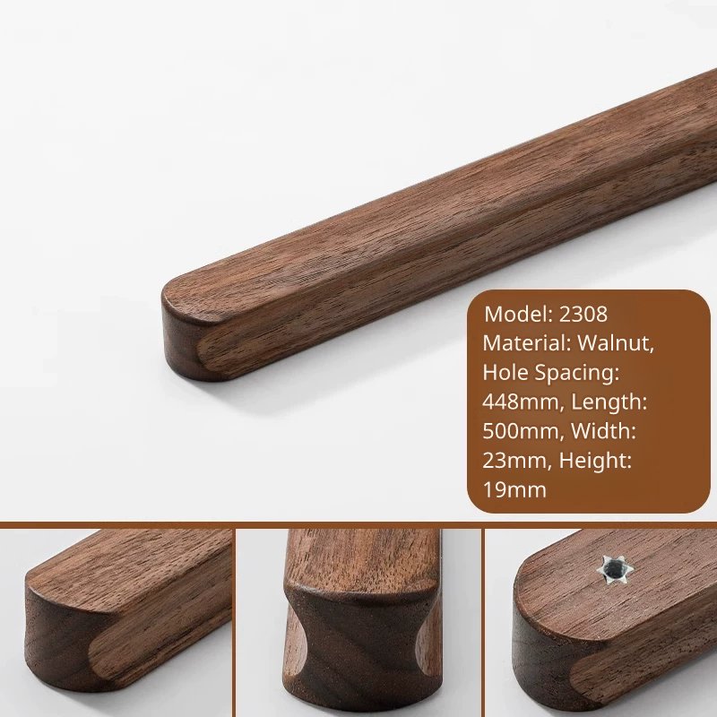 Largest Model 2308 walnut handle, 500mm length, 448mm hole distance.