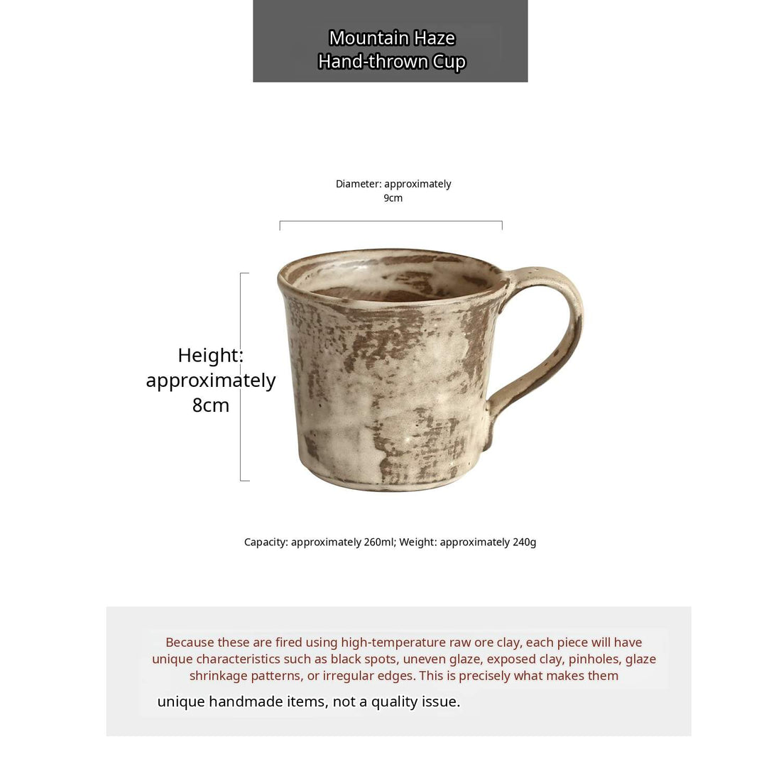 A set of handcrafted grey ceramic tableware with mottled textures and irregular rims on a dark surface.