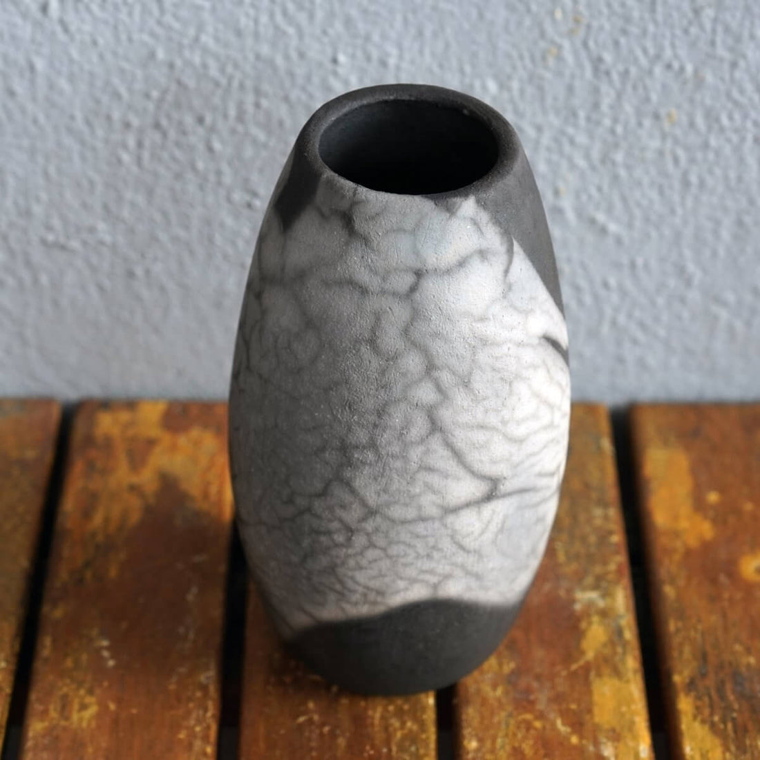 Tsuri Ceramic Raku Pottery Vase by RAAQUU