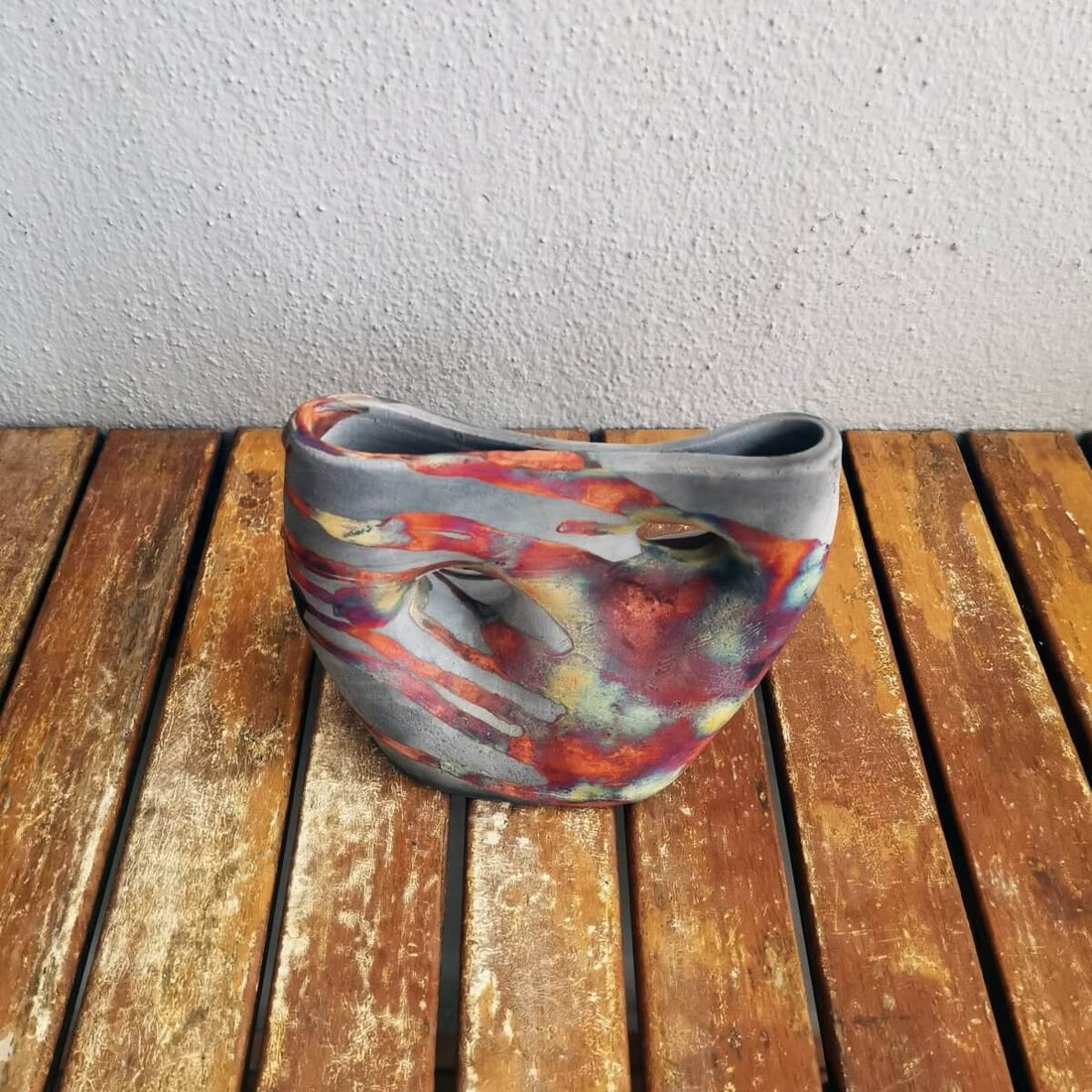 Umi Ceramic Raku Pottery Vase by RAAQUU