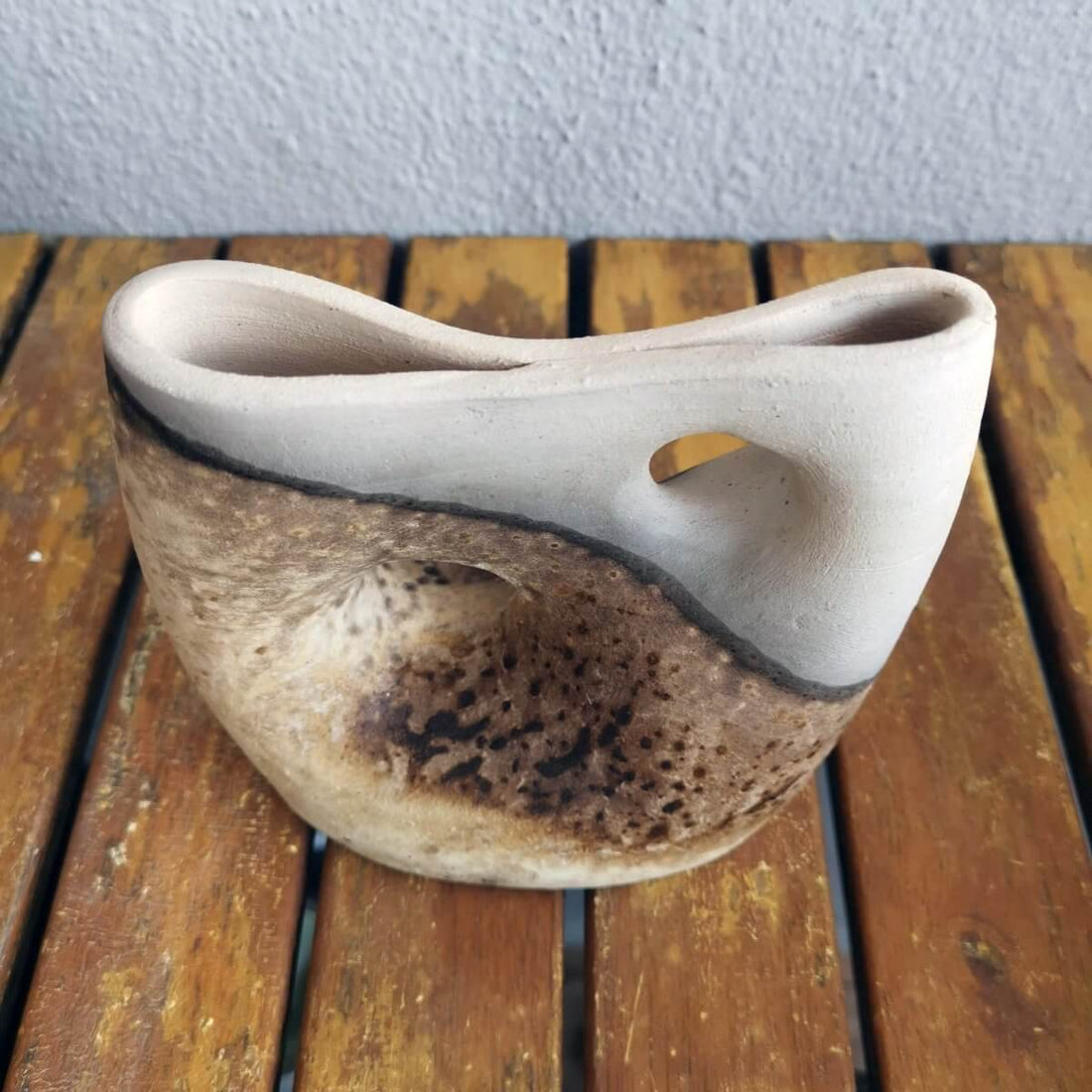 Umi Ceramic Raku Pottery Vase by RAAQUU