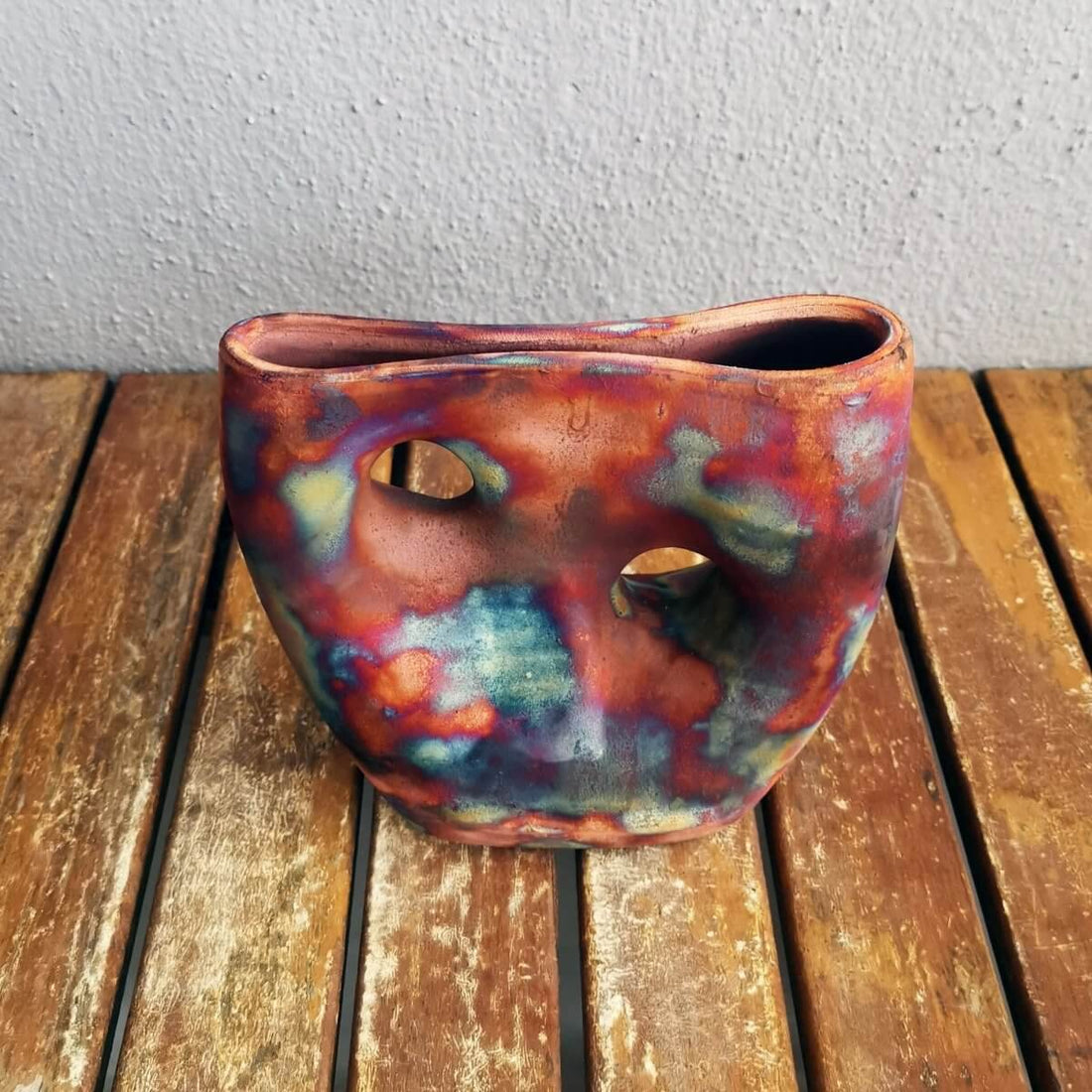 Umi Ceramic Raku Pottery Vase by RAAQUU