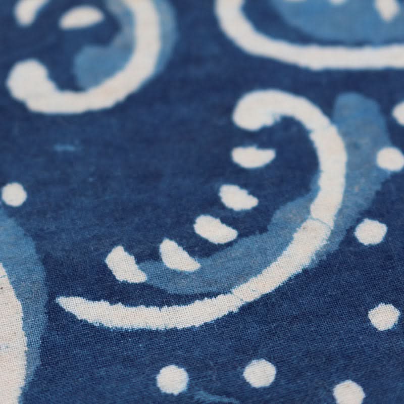 India imported blue dyed Indian fabric, pure cotton plant dyed home decor.