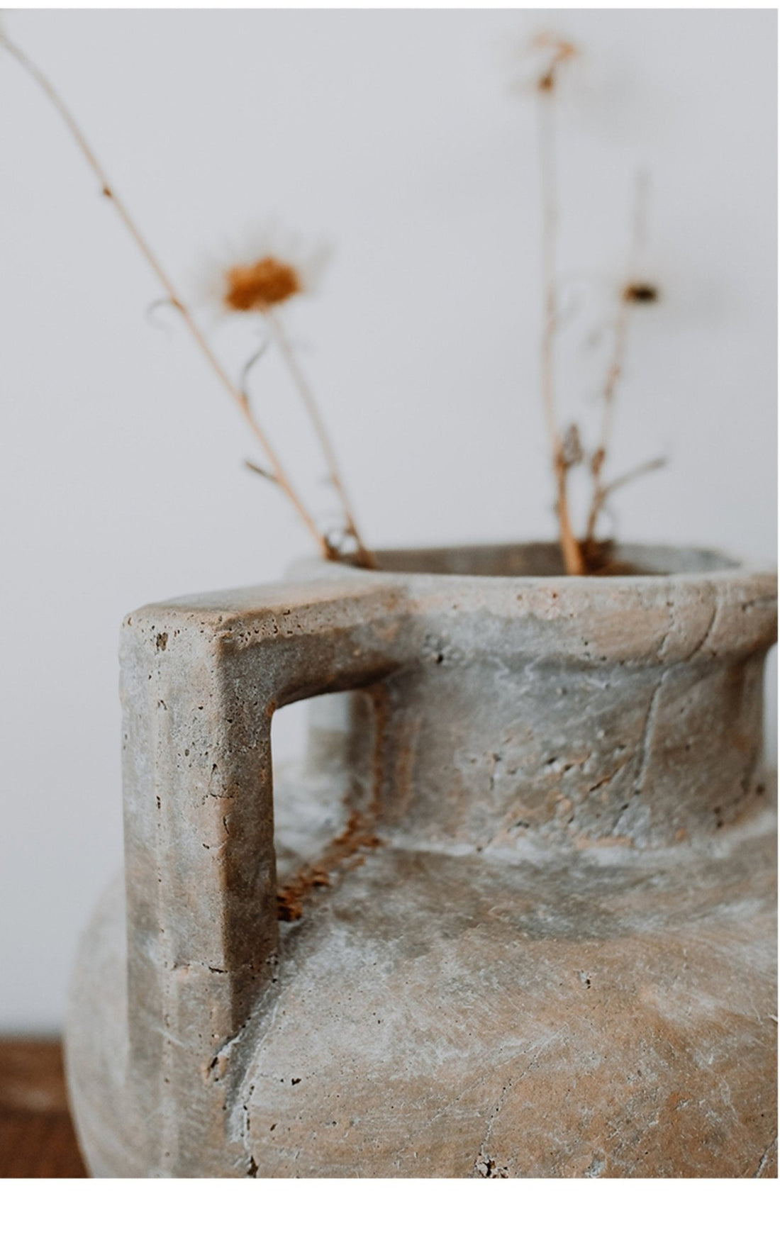 Antique Style Succulent Clay Pot | Distressed, Rustic, Earthenware, Raw, Ethnic, Farmhouse, Boho - -