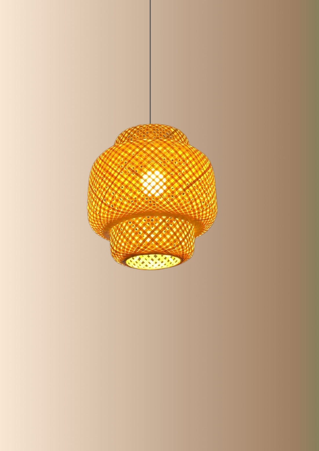 Bamboo Pendant Light | Pendant Lighting, Large Rattan Pendant Light, Lampshade, Mid Century Modern, Bamboo Light - PENDANT LAMP -