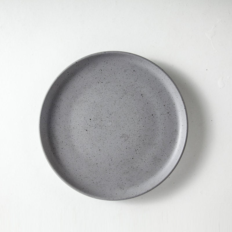 Bistro Ceramic Tableware Grey Crockery Nordic Plate | All-Season Tableware Plate. Ceramic Crockery - -