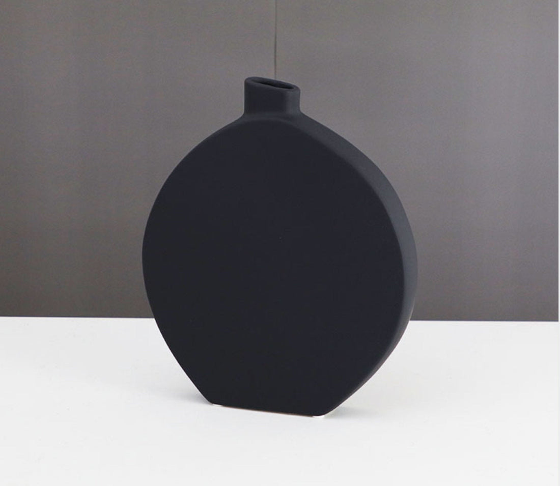 Black and White Vase Ceramic Table Vase | Zen Decor, Ceramic Vase, Minimalist Vase Ceramic, - -