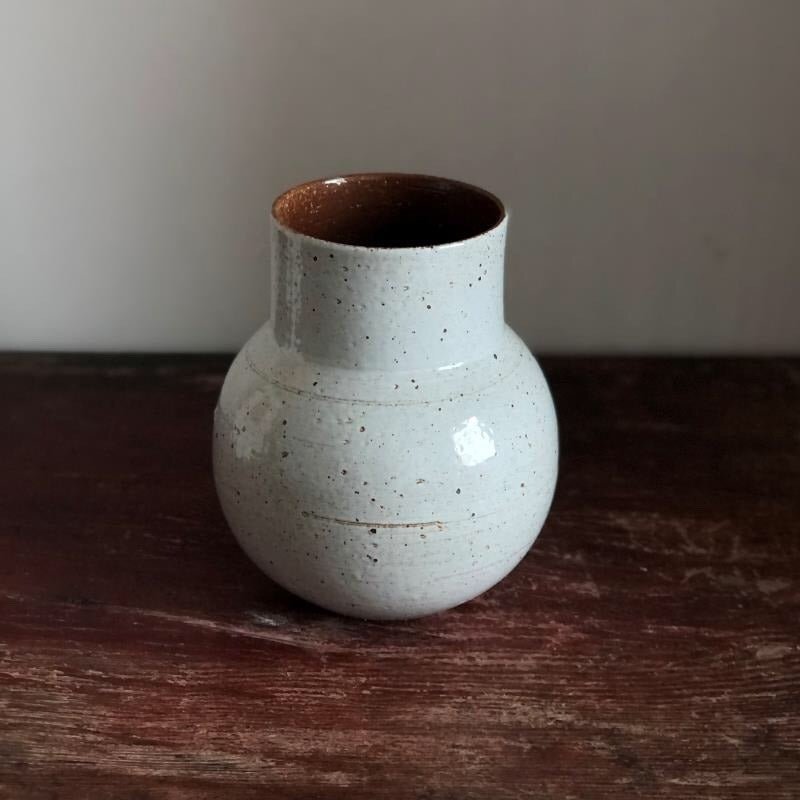 Clay Handmade Large Vase Rounded Vase. - -