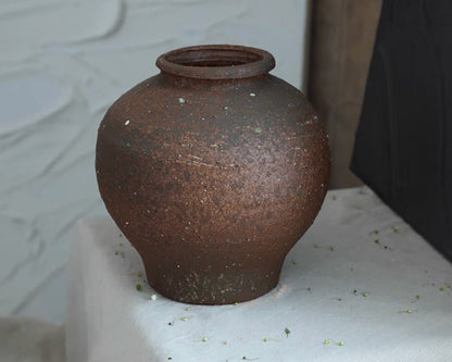 Danish-style Rough Earthenware Vases - -